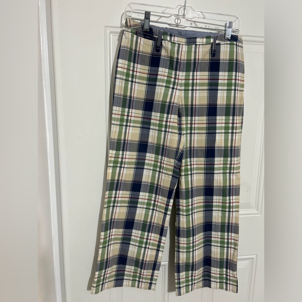 Tommy Hilfiger Women’s Plaid Chinos - Navy, Green, Beige